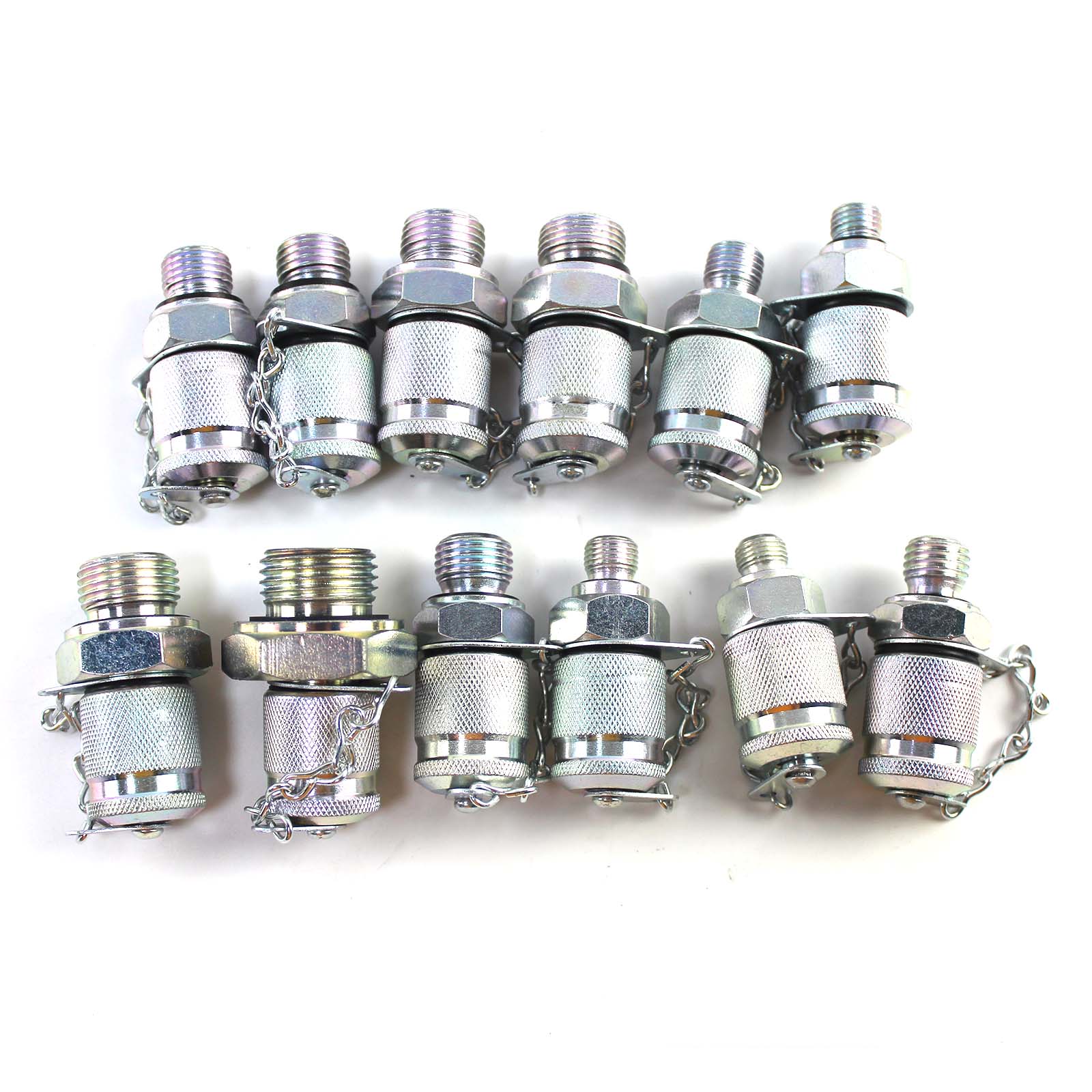5 Gauges Double Layer Hydraulic Pressure Test Kit 13 Coupling 14 Tee Fittings Free Shipping