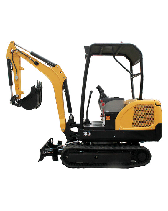 Miniescavadeira KV25 de 2 toneladas com motor diesel