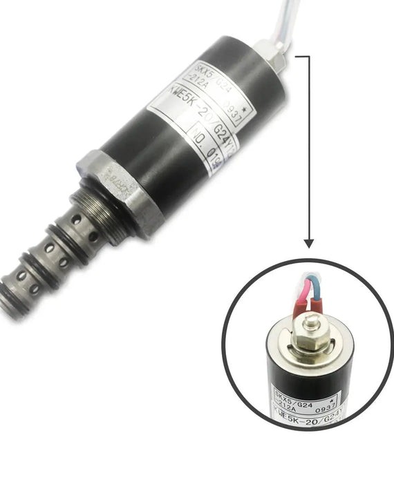 Électrovanne rotative KWE5K-20/G24Y12A YN35V00005F2 pour Kobelco SK200-6E