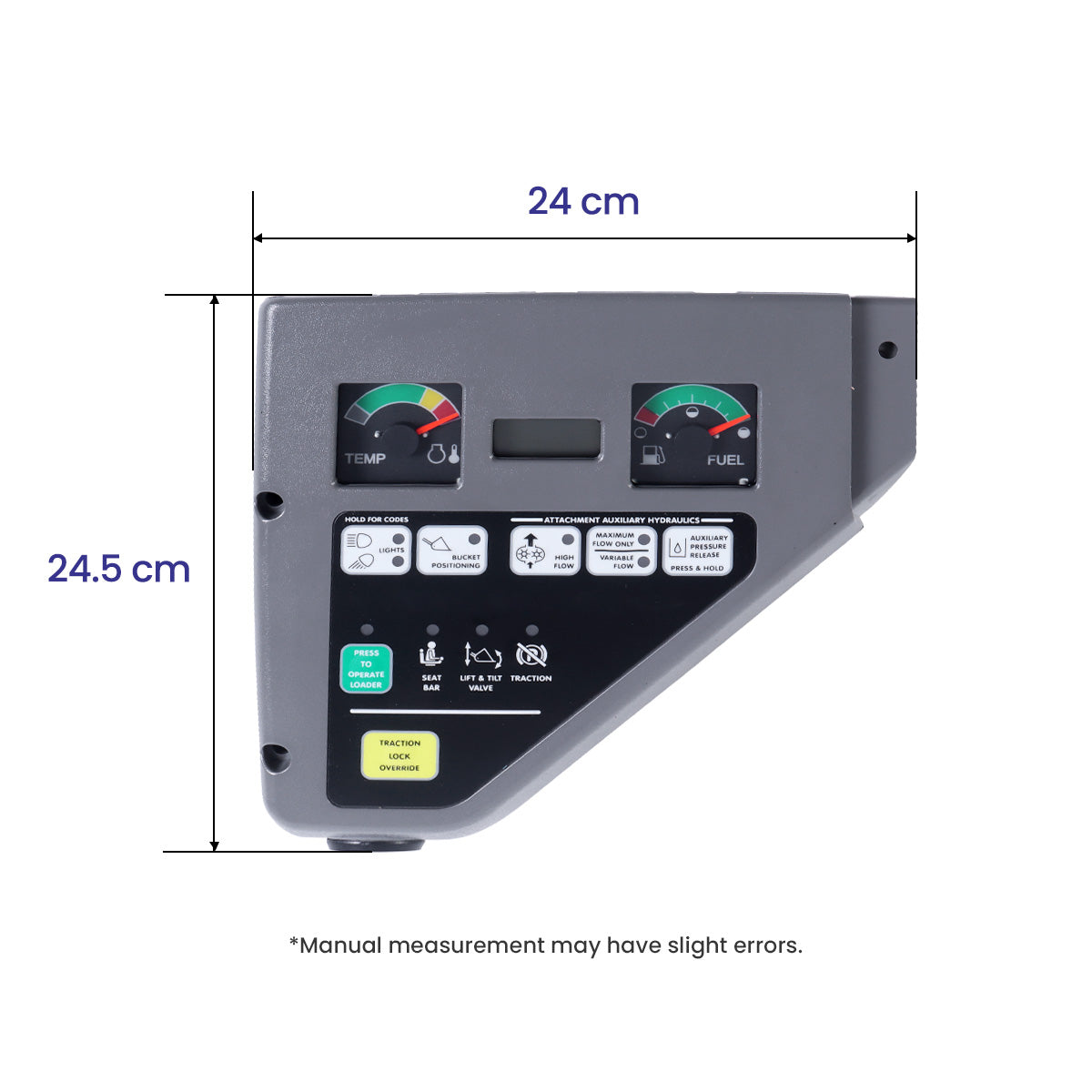 Panel de instrumentos izquierdo 6689754 para cargadora compacta Bobcat 751 753 763 773 863 873 883 - Dimensión