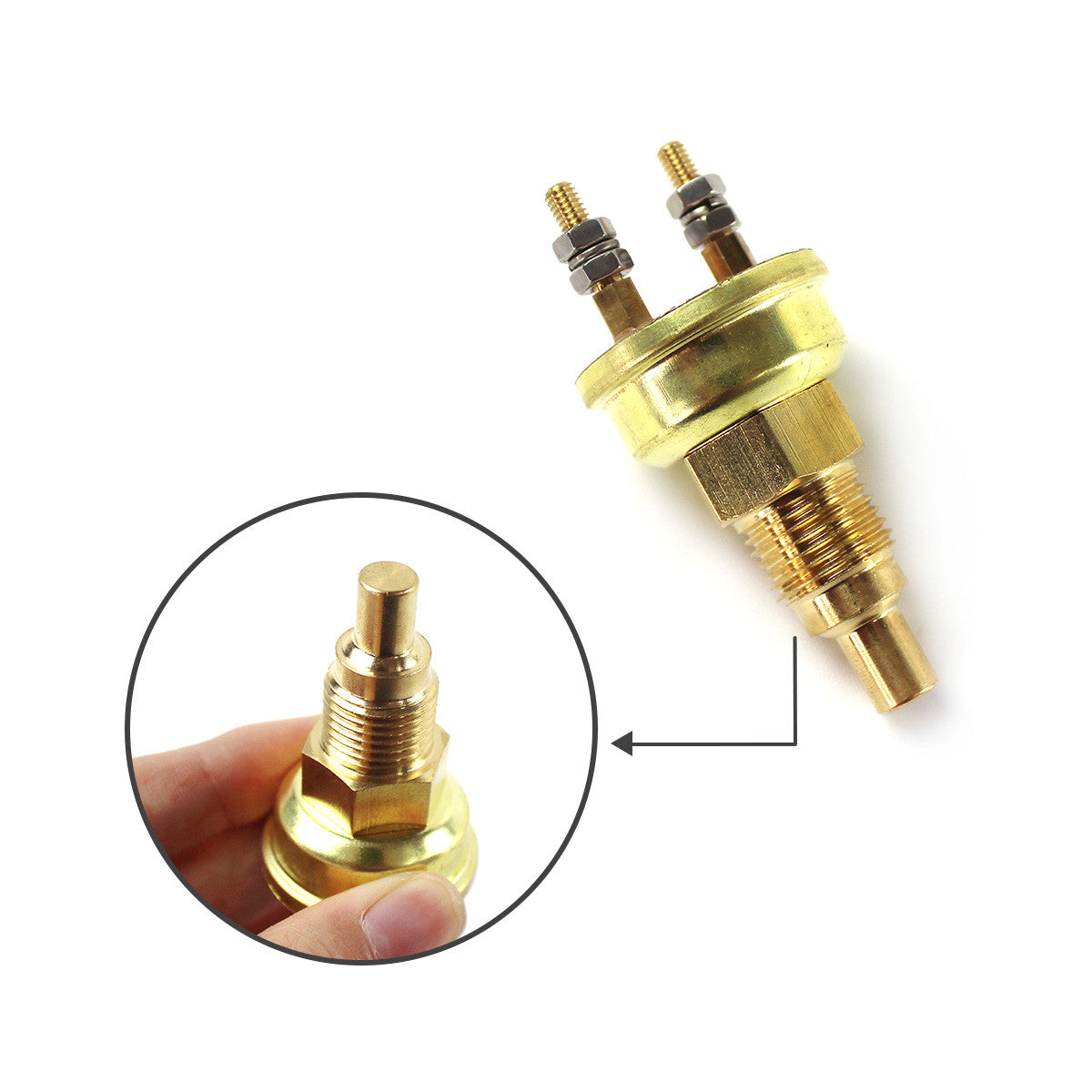 ME049265 Double Plug Water Temperature Alarm Sensor for Kobelco SK200-6 HD700-7 - Sinocmp