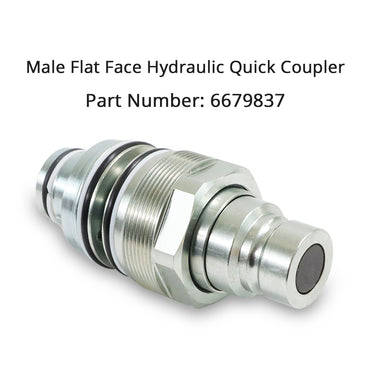 Male & Female Flat Face Coupler Kit 6679837 6680018 for Bobcat 753 763 773 863 864 883 A220 A300 A770