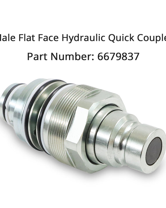 Male & Female Flat Face Coupler Kit 6679837 6680018 for Bobcat 753 763 773 863 864 883 A220 A300 A770