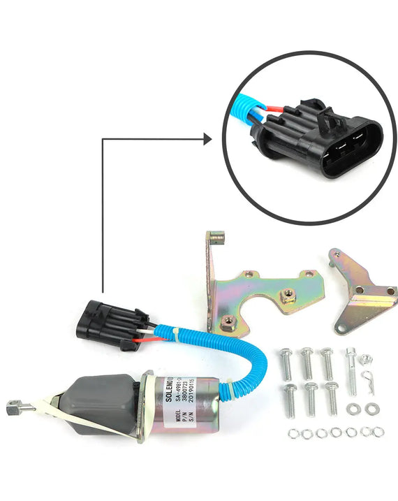 Solenóide de desligamento de combustível SA-4981-24 24V para motor diesel Cummins