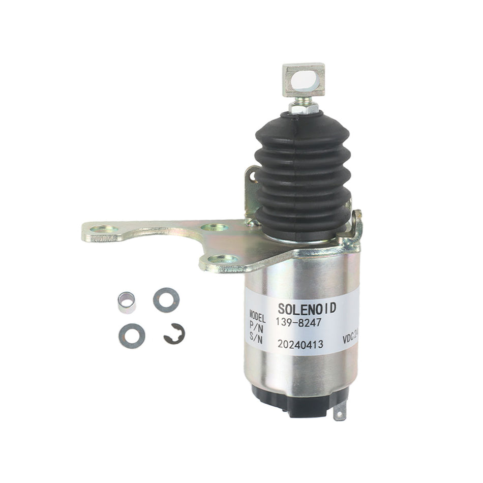 Shut Off Solenoid 139-8247 for CAT Engine C-9 C9 3126E C7 Excavator 305.5 306 - Sinocmp