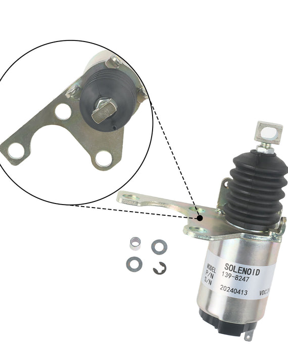 Solenóide de desligamento 139-8247 para escavadeira CAT Engine C-9 C9 3126E C7 305.5 306