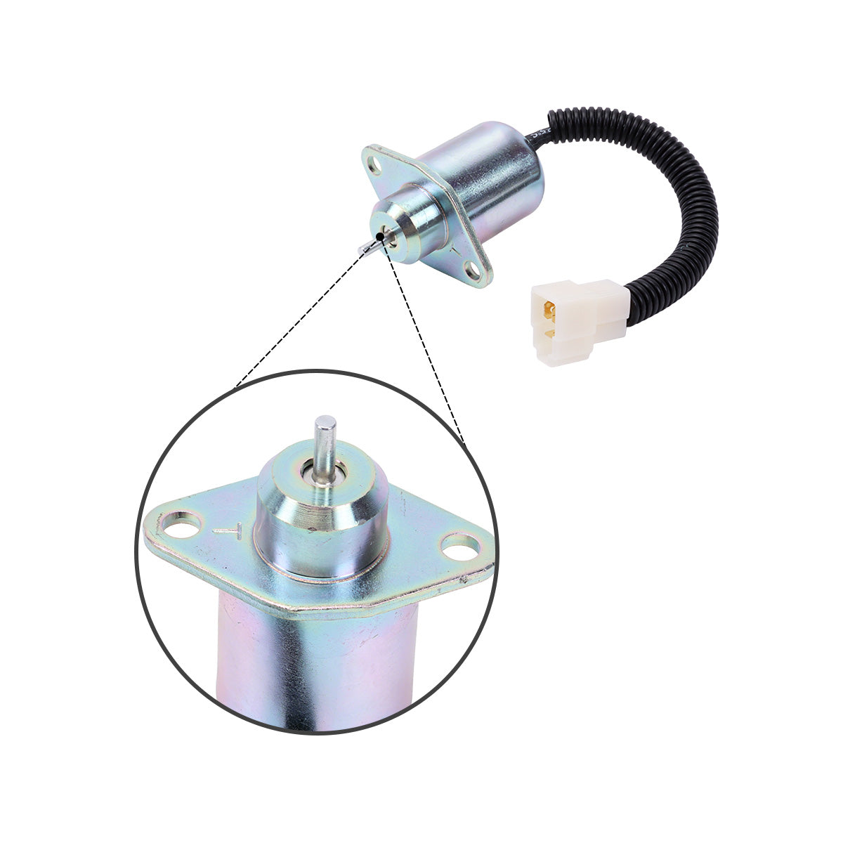 Abschaltmagnet 12 V 6281-910-011-00 6242128M1 für Iseki-Motor E3CD E3CE E3CF E3CG – Detail