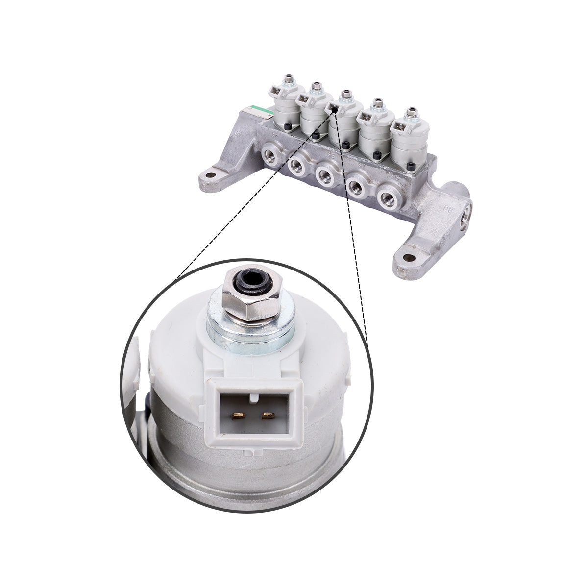 Solenoid Valve Assy 9218244 for Hitachi Excavator EX200-5 EX220-5 EX220LC-5 - Plug Detail