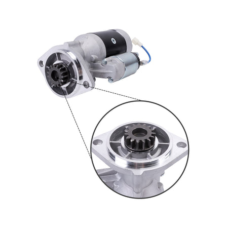 Starter Motor 12915077010 129150-77010 S114408 12V 15T 1.6kW for Yanmar Engine 3TNB80U 3TNB82U 3TNB84U - Detail