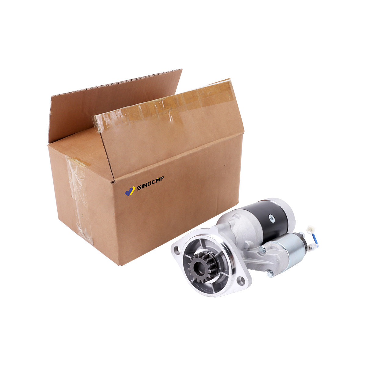Starter Motor 12915077010 129150-77010 S114408 12V 15T 1.6kW for Yanmar Engine 3TNB80U 3TNB82U 3TNB84U - Sinocmp Package
