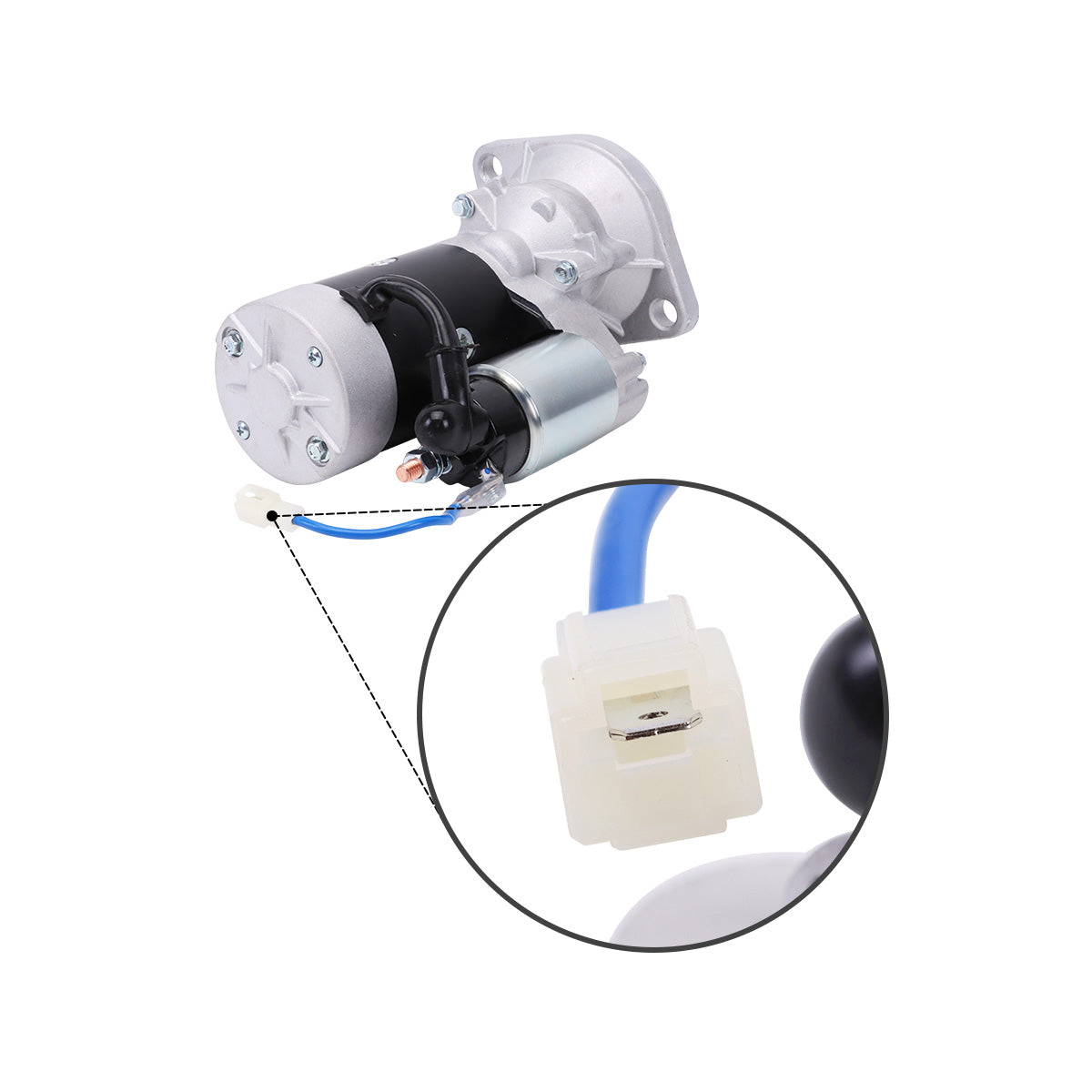 Starter Motor 12V 2.0kW 15T 129429-77010 129429-77011 12942977010 for Yanmar - Plug Detail