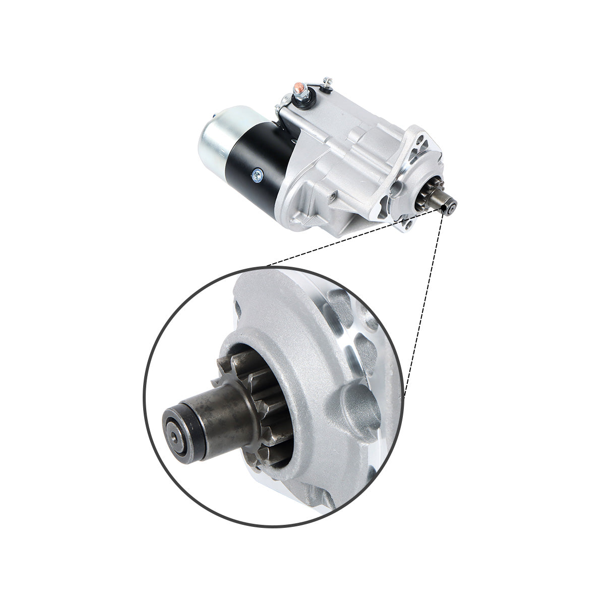 Starter Motor 12V 2.5kW 10T 410-52285 RE540301 RE50165 for John Deere Tractor 6100D 6110D 6115D Engine 4039 4045 - Sinocmp