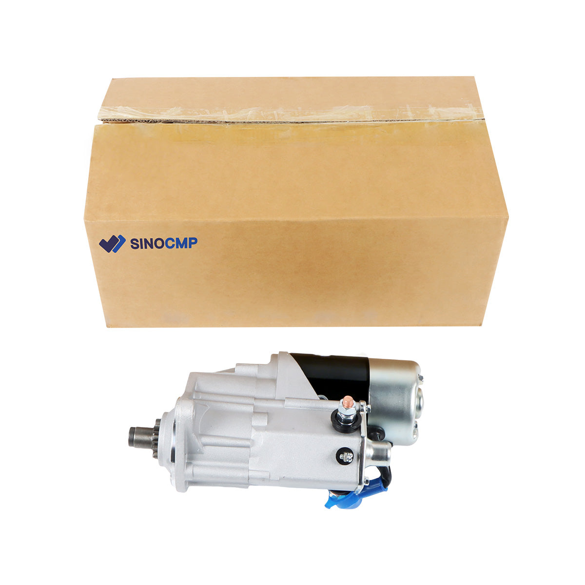 Starter Motor 12V 2.5kW 10T 410-52285 RE540301 RE50165 for John Deere Tractor 6100D 6110D 6115D Engine 4039 4045 - Sinocmp Package