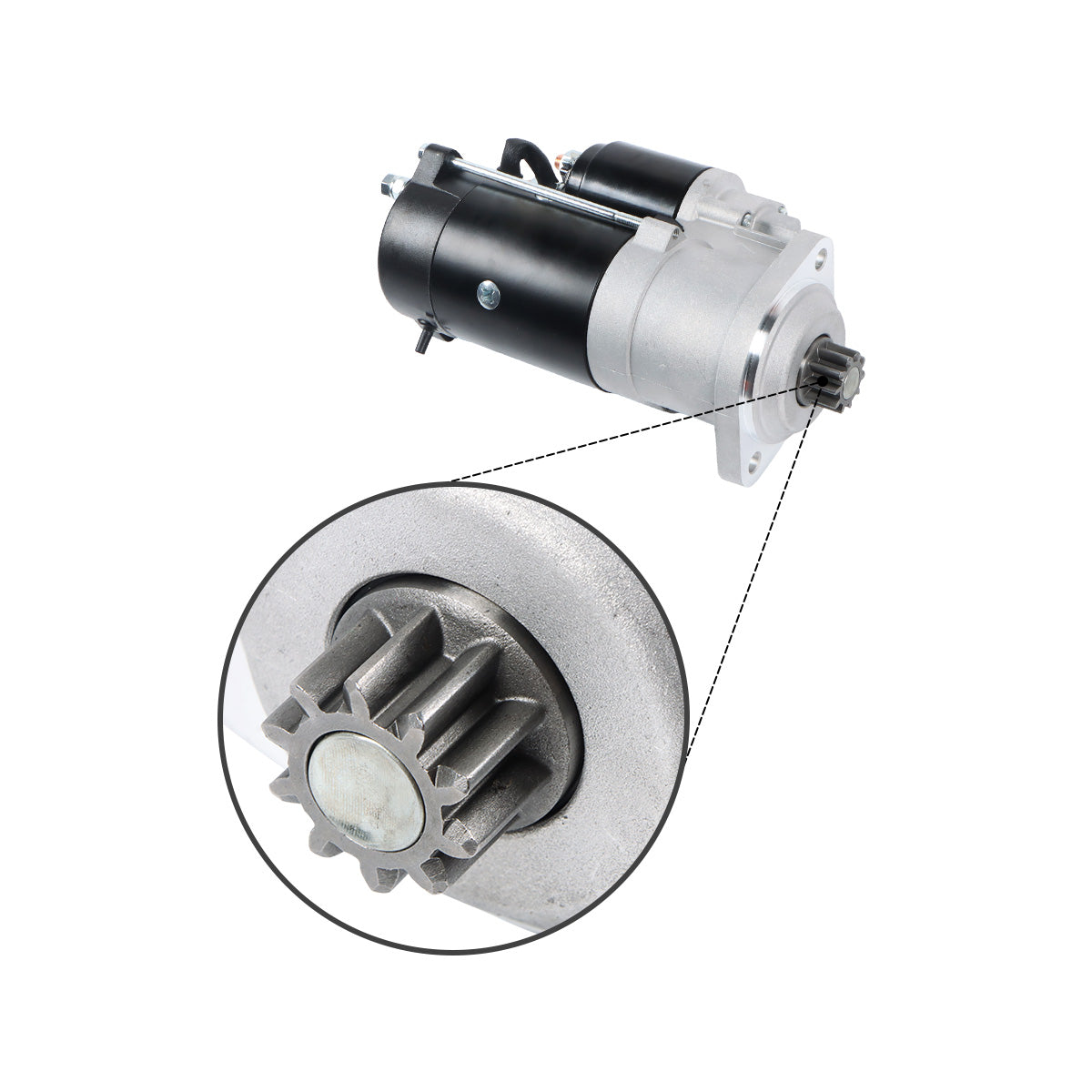 Starter Motor 12V 3.2kW 10T RE521488 RE543483 RE551446 for John Deere Tractor 5065M 5075M 5083E 5085M - Detail