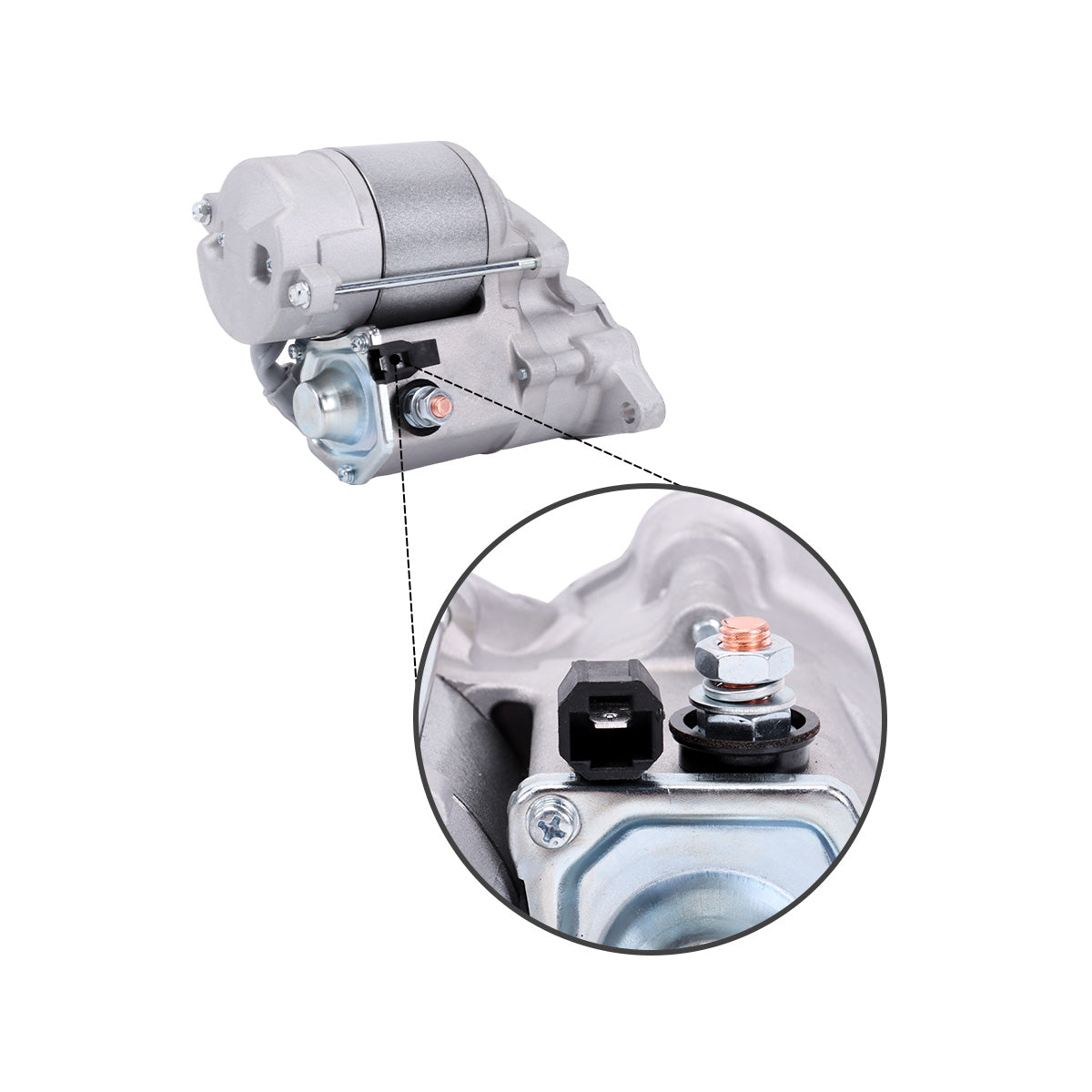 Motor de arranque 12V 9T 16611-63010 16611-63011 para motor Kubota D905B D1105 D1005 - Sinocmp