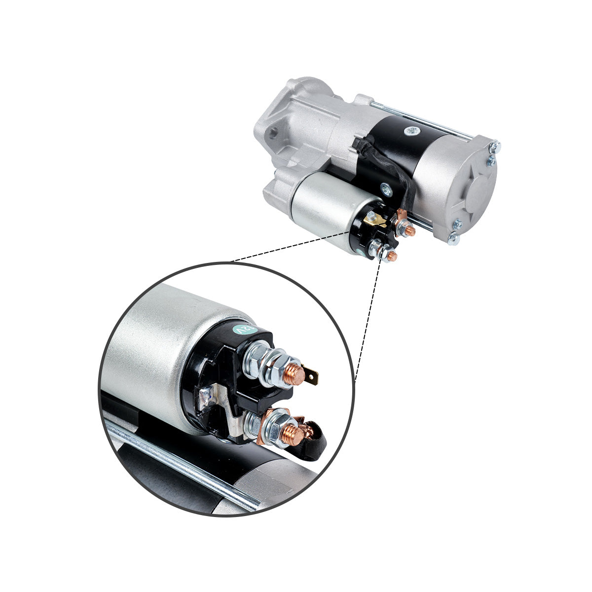 Démarreur 12V 9T 25-39476-00 pour moteur porteur CT4-134DI Tier4 Genesis 1000 X4 7500 - Détail