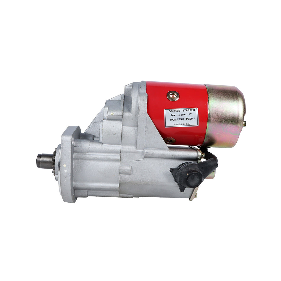 Motor de arranque 24V 11T 4.5KW 600-863-3210 para escavadeira Komatsu PC60-7 PC130-7