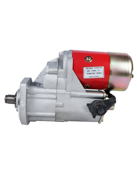 Motor de arranque 24V 11T 4.5KW 600-863-3210 para excavadora Komatsu PC60-7 PC130-7