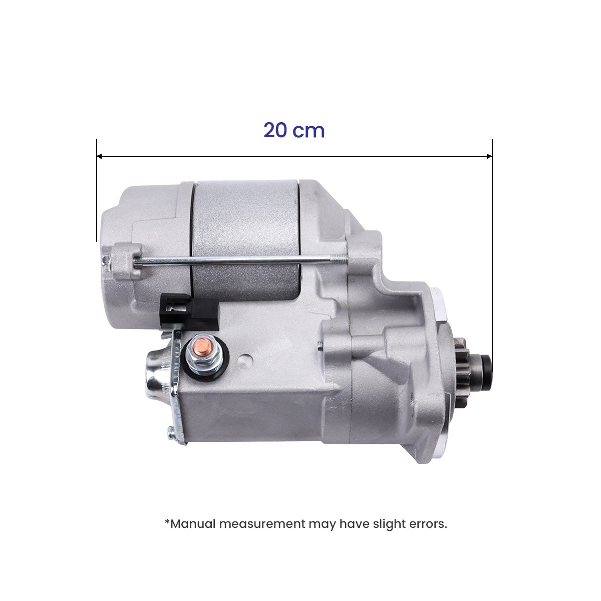 Starter Motor TC620-16800 128000-2130 228000-2050 12V 1.4kW 9T for Kubota Tractor L3301 L3301DT L3301F L3301H L3302 - Dimension