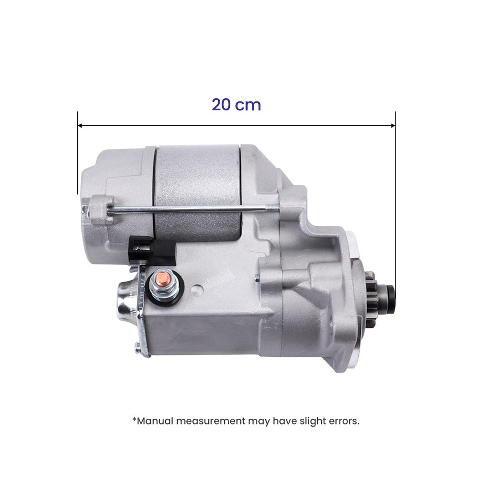 Starter Motor TC620-16800 128000-2130 228000-2050 12V 1.4kW 9T for Kubota Tractor L3301 L3301DT L3301F L3301H L3302 - Dimension