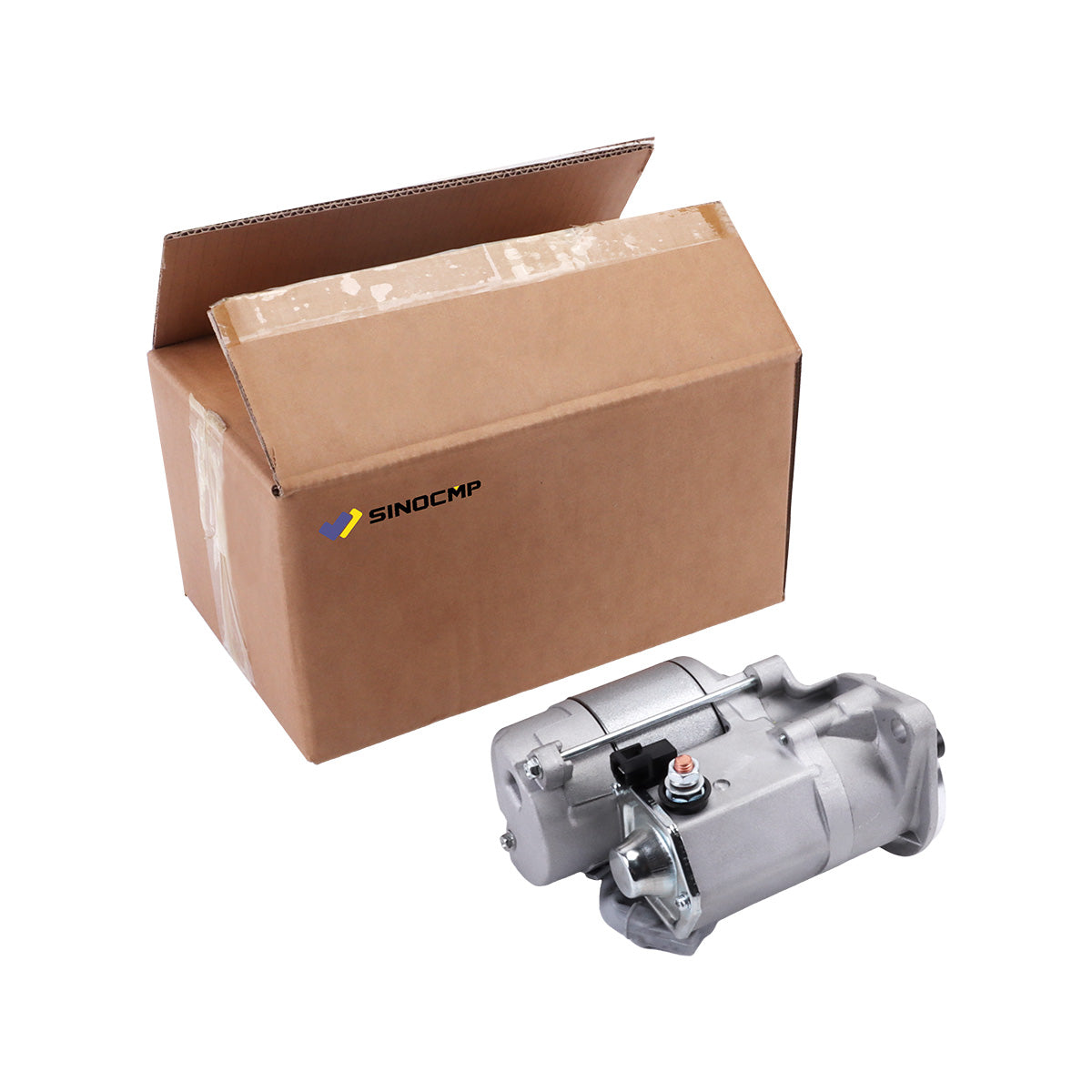 Starter Motor TC620-16800 128000-2130 228000-2050 12V 1.4kW 9T for Kubota Tractor L3301 L3301DT L3301F L3301H L3302 - Sinocmp Package