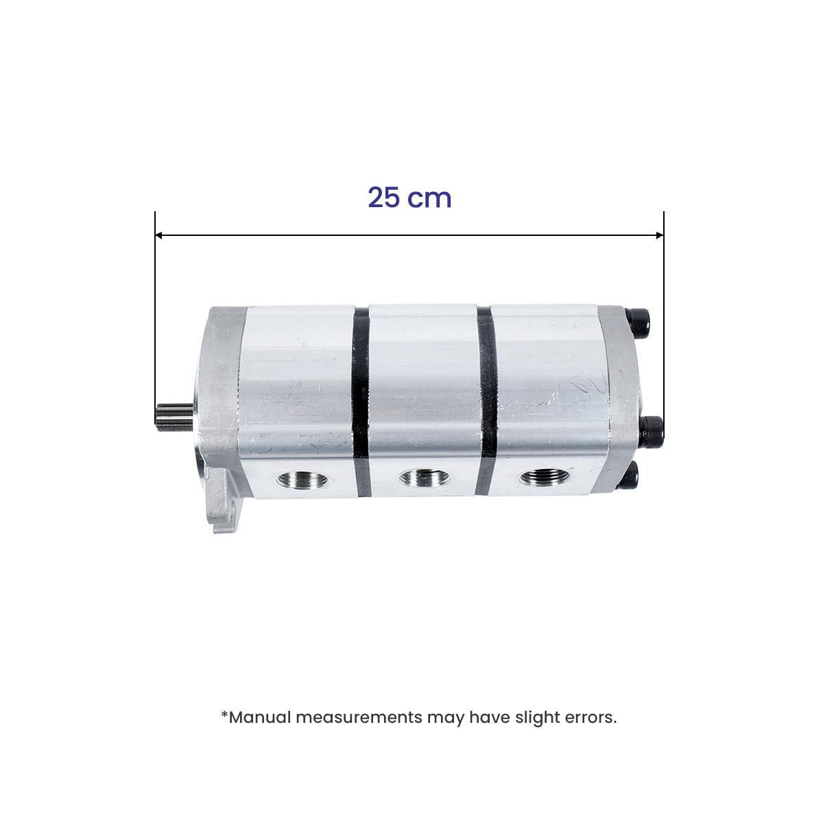 Triple Hydraulic Gear Pump PGP510888G3LP for AGT Skid Steer Loader KTT23 - Dimension