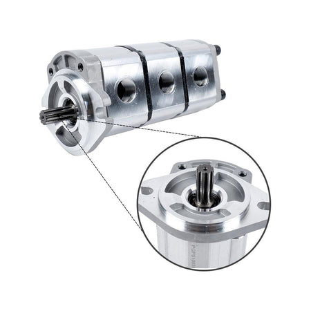 Triple Hydraulic Gear Pump PGP510888G3LP for AGT Skid Steer Loader KTT23 - Detail
