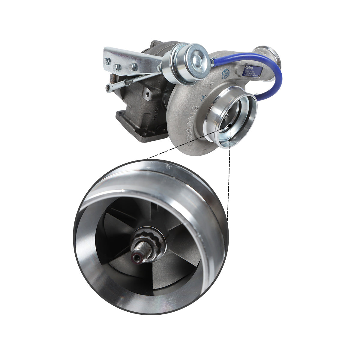 Turbo HX40W Turbolader 4049364 4046498 4046383 für Cummins QSK60 Motor – Detail
