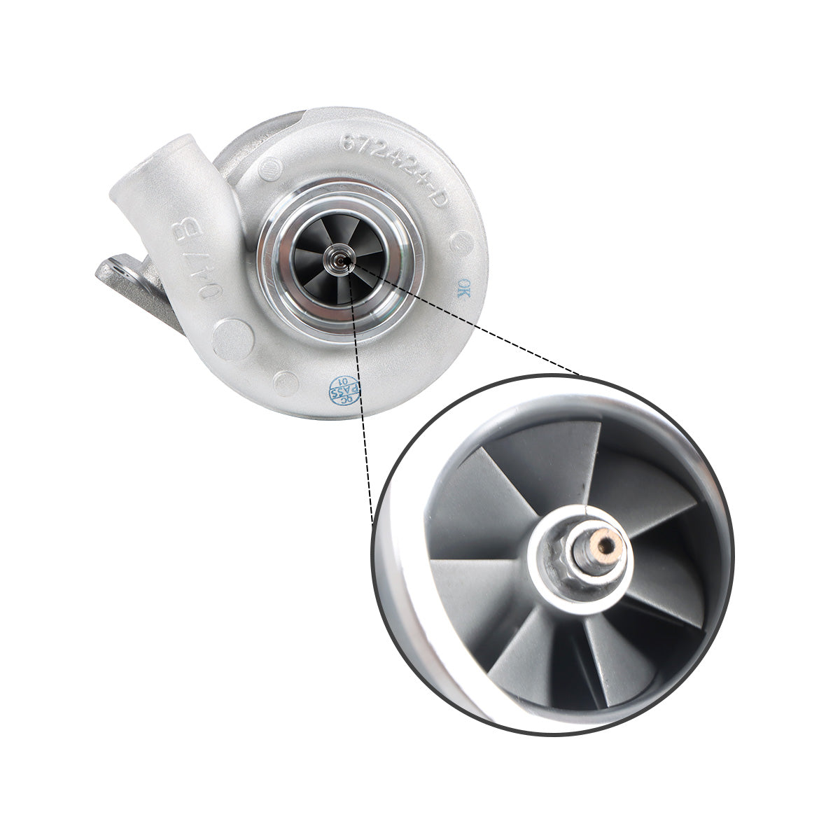 Turbo Turbocharger 454041-5001S RE47844 RE61594 for John Deere 4045T Engine - Sinocmp