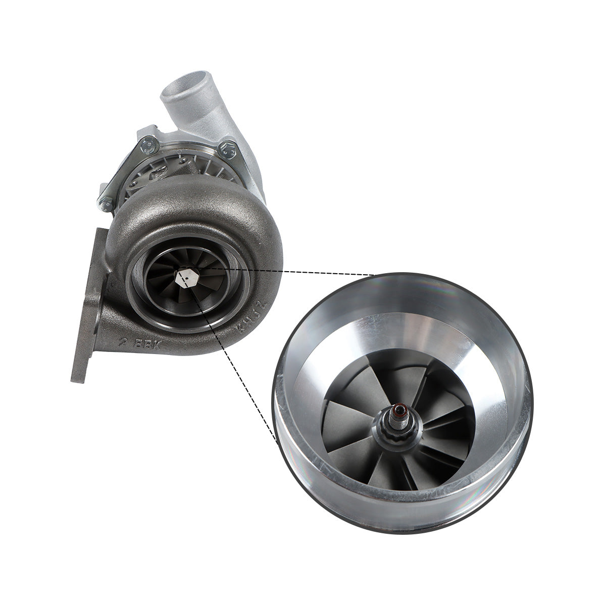 Turbocompresor AR70439 T04B32 RE30028 RE32203 4099400003 para John Deere 450 - Sinocmp