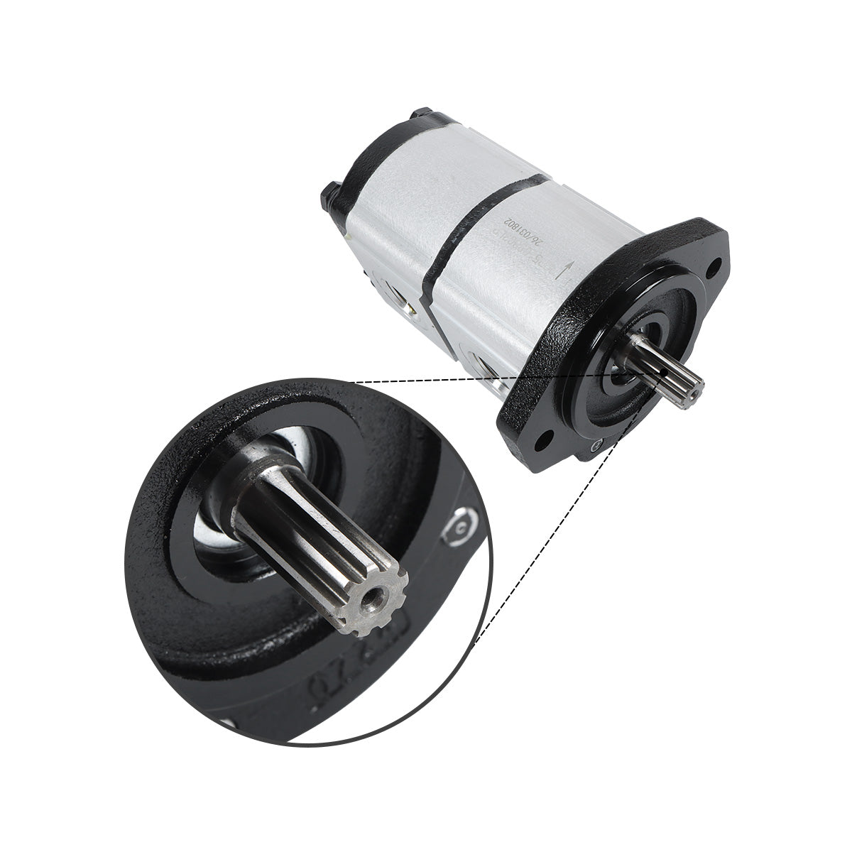 Two-Section Hydraulic Gear Pump PGP51088G3LP for AGT Skid Steer Loader KTT23 - Detail