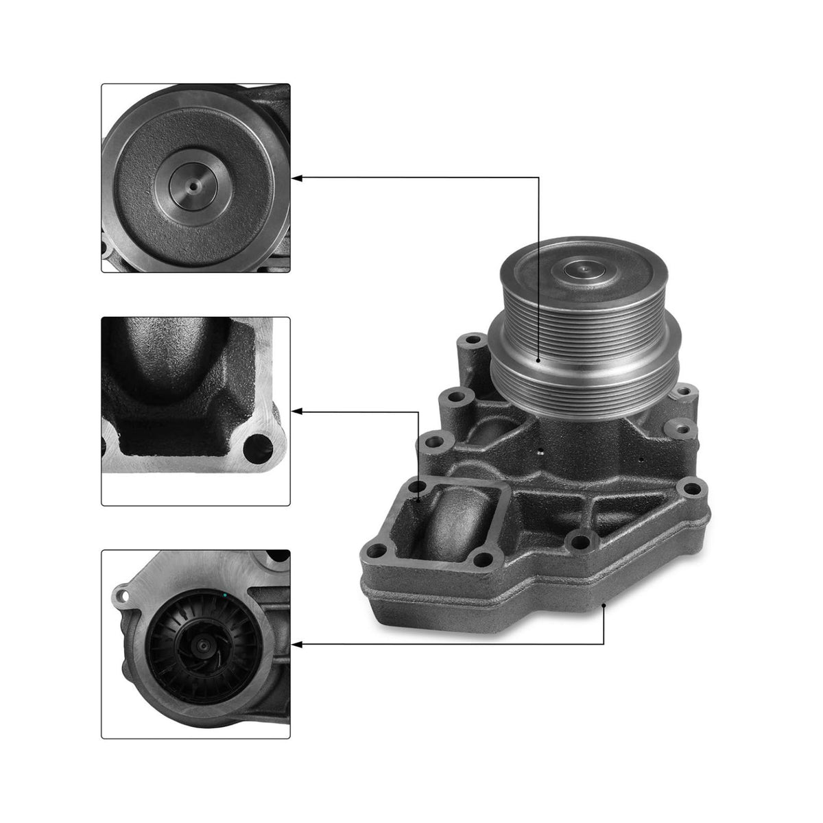 Bomba de água 4089908 para Cummins Engine ISX10 ISX15 QSX15 - Detalhe