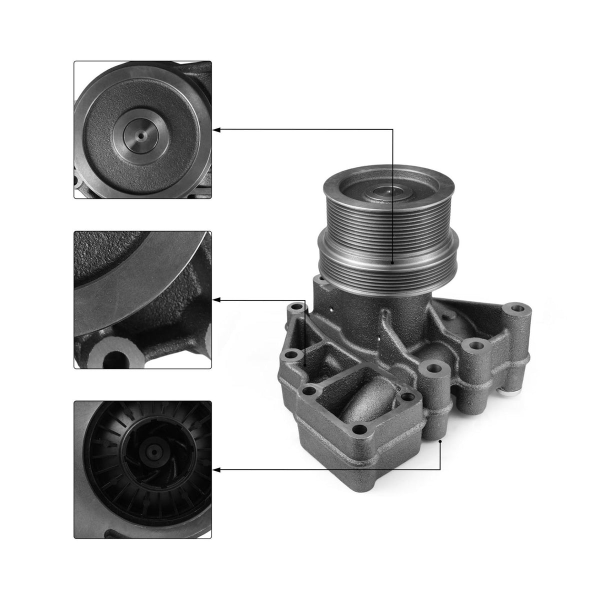 Bomba de água 4089910 para motor Cummins ISX15 QSX15 - Detalhe