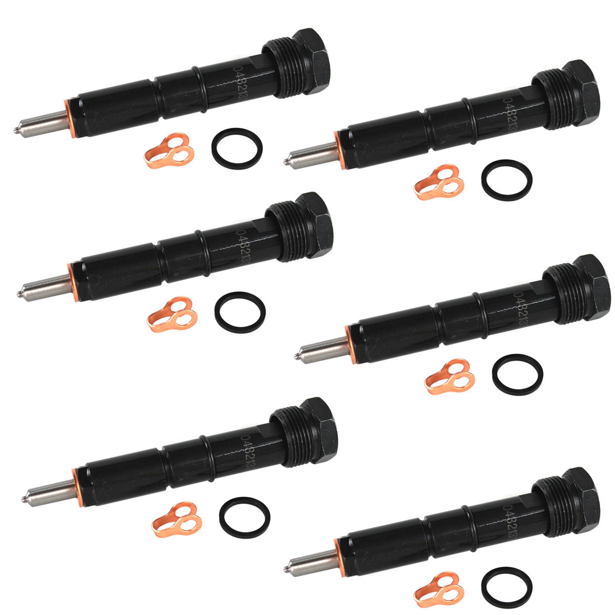 6PCS Fuel Injectors 0432133864 for Cummins 5.9L 6BT50HP