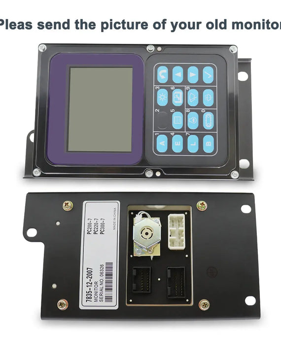 7835-12-2007 7835-12-2008 Gauge Cluster Monitor for Komatsu PC400-7 PC400LC-7