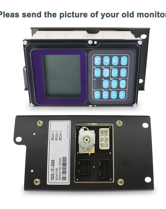 7835-12-3000 Monitor Gauge Panel for Komatsu Excavator PC300-7 PC360-7