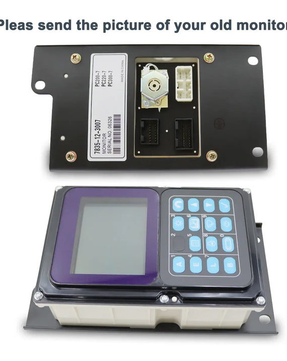 Moniteur de cluster de jauge 7835-12-3007 pour Komatsu PC200-7 PC360-7 PC360LC-7