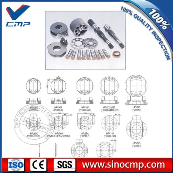 Teile der Hydraulikpumpe HPV140 für Komatsu PC300-7 PC300-8 PC350-7 PC350-8