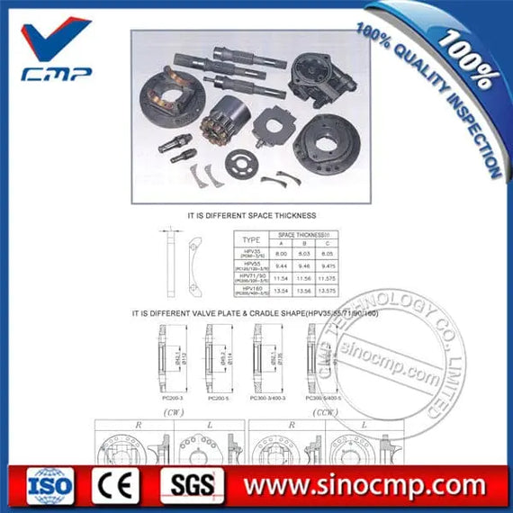 Ersatzteile der Hydraulikpumpe HPV160 für Komatsu PC300-3 PC300-5 PC400-3 PC400-5
