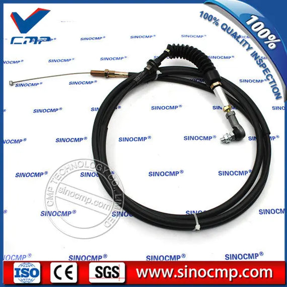 Cable del acelerador del motor del acelerador, 2,85 m, para excavadora CAT Caterpillar E330C